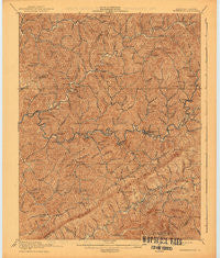 Whitesburg Kentucky Historical topographic map, 1:62500 scale, 15 X 15 Minute, Year 1915