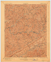 Whitesburg Kentucky Historical topographic map, 1:62500 scale, 15 X 15 Minute, Year 1915