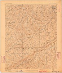 Whitesburg Kentucky Historical topographic map, 1:125000 scale, 30 X 30 Minute, Year 1890