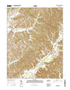 Whitesville Kentucky Current topographic map, 1:24000 scale, 7.5 X 7.5 Minute, Year 2016