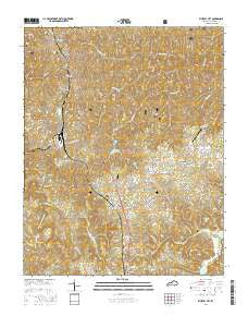 Whitley City Kentucky Current topographic map, 1:24000 scale, 7.5 X 7.5 Minute, Year 2016