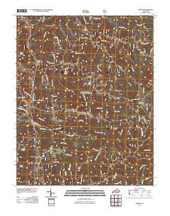 Wiborg Kentucky Historical topographic map, 1:24000 scale, 7.5 X 7.5 Minute, Year 2010