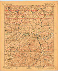 Williamsburg Kentucky Historical topographic map, 1:125000 scale, 30 X 30 Minute, Year 1894