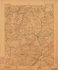 Williamsburg Kentucky Historical topographic map, 1:125000 scale, 30 X 30 Minute, Year 1894