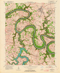 Wilmore Kentucky Historical topographic map, 1:24000 scale, 7.5 X 7.5 Minute, Year 1952