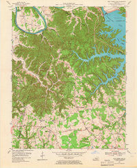Wolf Creek Dam Kentucky Historical topographic map, 1:24000 scale, 7.5 X 7.5 Minute, Year 1953