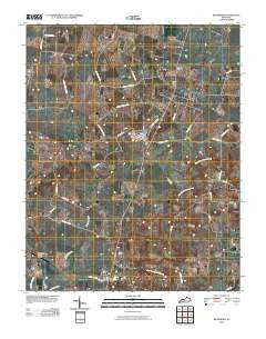 Woodburn Kentucky Historical topographic map, 1:24000 scale, 7.5 X 7.5 Minute, Year 2010