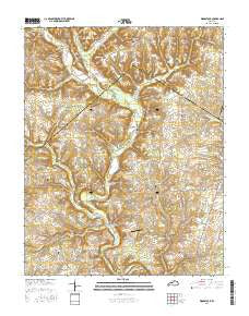 Woodstock Kentucky Current topographic map, 1:24000 scale, 7.5 X 7.5 Minute, Year 2016