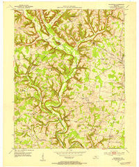 Woodstock Kentucky Historical topographic map, 1:24000 scale, 7.5 X 7.5 Minute, Year 1952