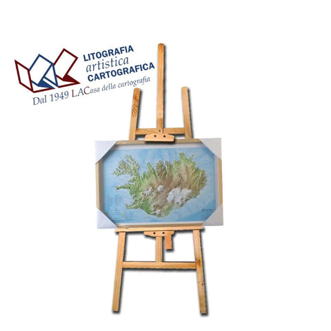 Buy map Iceland - Relief map of Iceland 47 x 67 cm