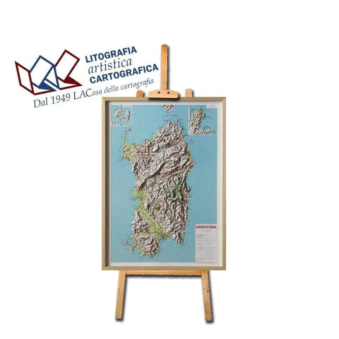 Buy map Sardinia - Raised Relief map 68 x 93 cm