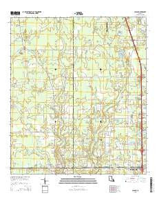 Albany Louisiana Current topographic map, 1:24000 scale, 7.5 X 7.5 Minute, Year 2015