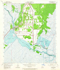 Allemands Louisiana Historical topographic map, 1:24000 scale, 7.5 X 7.5 Minute, Year 1952