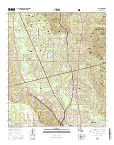 Ball Louisiana Current topographic map, 1:24000 scale, 7.5 X 7.5 Minute, Year 2015