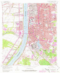 Baton Rouge West Louisiana Historical topographic map, 1:24000 scale, 7.5 X 7.5 Minute, Year 1963