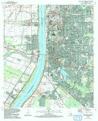 Baton Rouge West Louisiana Historical topographic map, 1:24000 scale, 7.5 X 7.5 Minute, Year 1992