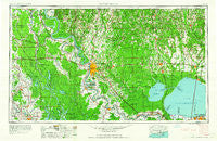 Baton Rouge Louisiana Historical topographic map, 1:250000 scale, 1 X 2 Degree, Year 1962