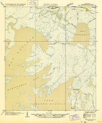 Bay Batiste Louisiana Historical topographic map, 1:31680 scale, 7.5 X 7.5 Minute, Year 1949