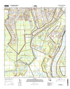 Bertrandville Louisiana Current topographic map, 1:24000 scale, 7.5 X 7.5 Minute, Year 2015