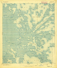 Bodreau Louisiana Historical topographic map, 1:62500 scale, 15 X 15 Minute, Year 1895