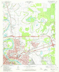 Bossier City Louisiana Historical topographic map, 1:24000 scale, 7.5 X 7.5 Minute, Year 1975