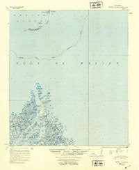 Breton Island Louisiana Historical topographic map, 1:62500 scale, 15 X 15 Minute, Year 1953