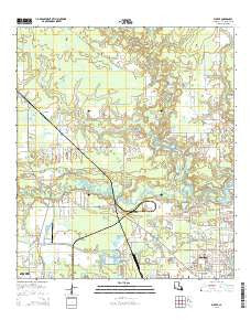 Buhler Louisiana Current topographic map, 1:24000 scale, 7.5 X 7.5 Minute, Year 2015