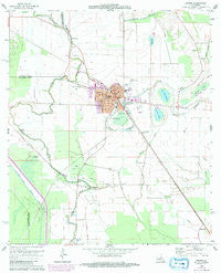 Bunkie Louisiana Historical topographic map, 1:24000 scale, 7.5 X 7.5 Minute, Year 1965