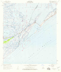 Caminada Pass Louisiana Historical topographic map, 1:24000 scale, 7.5 X 7.5 Minute, Year 1957