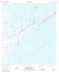 Caminada Pass Louisiana Historical topographic map, 1:24000 scale, 7.5 X 7.5 Minute, Year 1957
