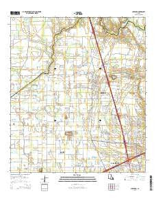 Carencro Louisiana Current topographic map, 1:24000 scale, 7.5 X 7.5 Minute, Year 2015