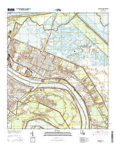 Chalmette Louisiana Current topographic map, 1:24000 scale, 7.5 X 7.5 Minute, Year 2015