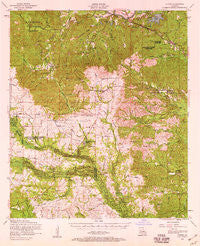 Chopin Louisiana Historical topographic map, 1:62500 scale, 15 X 15 Minute, Year 1954