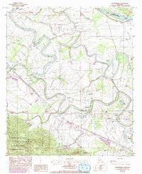 Cloutierville Louisiana Historical topographic map, 1:24000 scale, 7.5 X 7.5 Minute, Year 1983