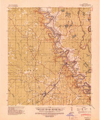 Columbia Louisiana Historical topographic map, 1:62500 scale, 15 X 15 Minute, Year 1940