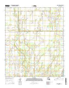 Congo Creek Louisiana Current topographic map, 1:24000 scale, 7.5 X 7.5 Minute, Year 2015
