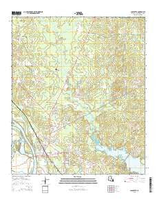 Coushatta Louisiana Current topographic map, 1:24000 scale, 7.5 X 7.5 Minute, Year 2015