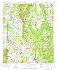 Coushatta Louisiana Historical topographic map, 1:62500 scale, 15 X 15 Minute, Year 1957