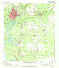 Covington Louisiana Historical topographic map, 1:24000 scale, 7.5 X 7.5 Minute, Year 1968