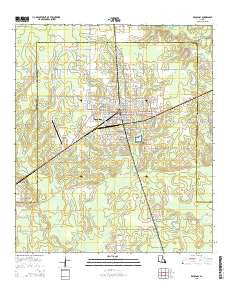 DeQuincy Louisiana Current topographic map, 1:24000 scale, 7.5 X 7.5 Minute, Year 2015