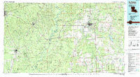 DeRidder Louisiana Historical topographic map, 1:100000 scale, 30 X 60 Minute, Year 1986