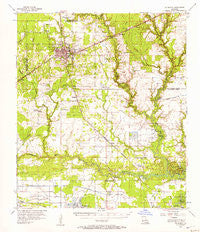 De Quincy Louisiana Historical topographic map, 1:62500 scale, 15 X 15 Minute, Year 1956