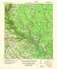 Denham Springs Louisiana Historical topographic map, 1:62500 scale, 15 X 15 Minute, Year 1939
