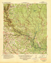Denham Springs Louisiana Historical topographic map, 1:62500 scale, 15 X 15 Minute, Year 1939