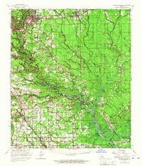Denham Springs Louisiana Historical topographic map, 1:62500 scale, 15 X 15 Minute, Year 1963
