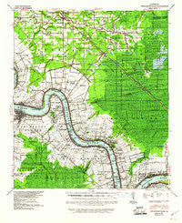 Donaldsonville Louisiana Historical topographic map, 1:62500 scale, 15 X 15 Minute, Year 1939