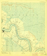 Donaldsonville Louisiana Historical topographic map, 1:62500 scale, 15 X 15 Minute, Year 1892