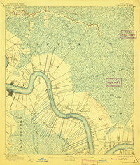 Donaldsonville Louisiana Historical topographic map, 1:62500 scale, 15 X 15 Minute, Year 1892