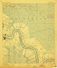 Donaldsonville Louisiana Historical topographic map, 1:62500 scale, 15 X 15 Minute, Year 1892