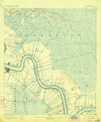 Donaldsonville Louisiana Historical topographic map, 1:62500 scale, 15 X 15 Minute, Year 1892